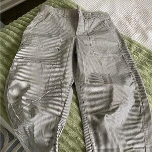 Gap barrel striped pants